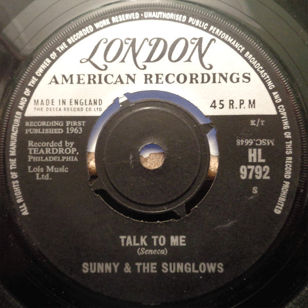 Sunny & The Sunglows / Sunny & The Sunliners : Talk To Me / Every Week, Every Month, Every Year (7",45 RPM,Single)