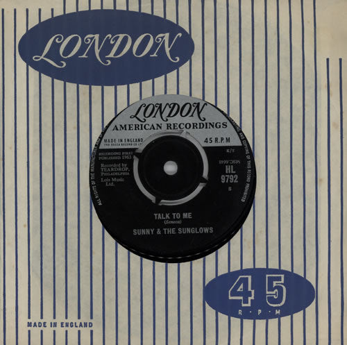 Sunny & The Sunglows / Sunny & The Sunliners : Talk To Me / Every Week, Every Month, Every Year (7",45 RPM,Single)
