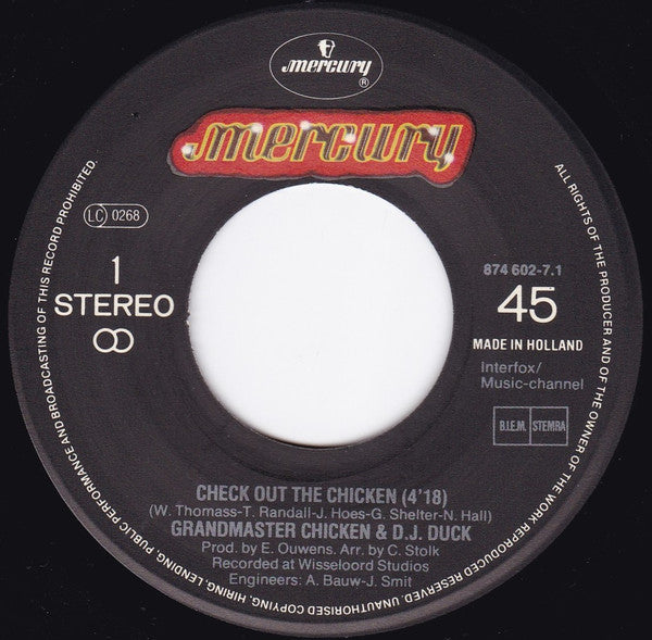 Grandmaster Chicken & D.J. Duck : Check Out The Chicken (7")