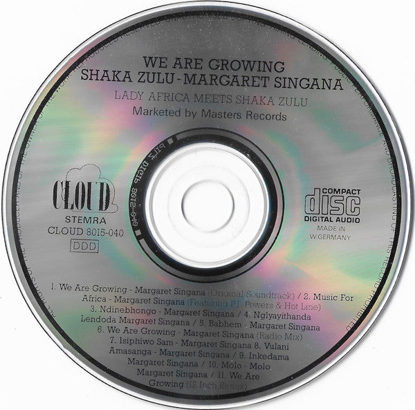 Margaret Singana : We Are Growing - Shaka Zulu (Lady Africa Meets Shaka Zulu) (CD, Album)