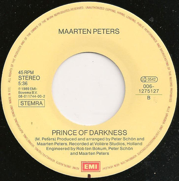 Maarten Peters : Heart Of Stone (Leave Me Alone) (7",45 RPM,Single)