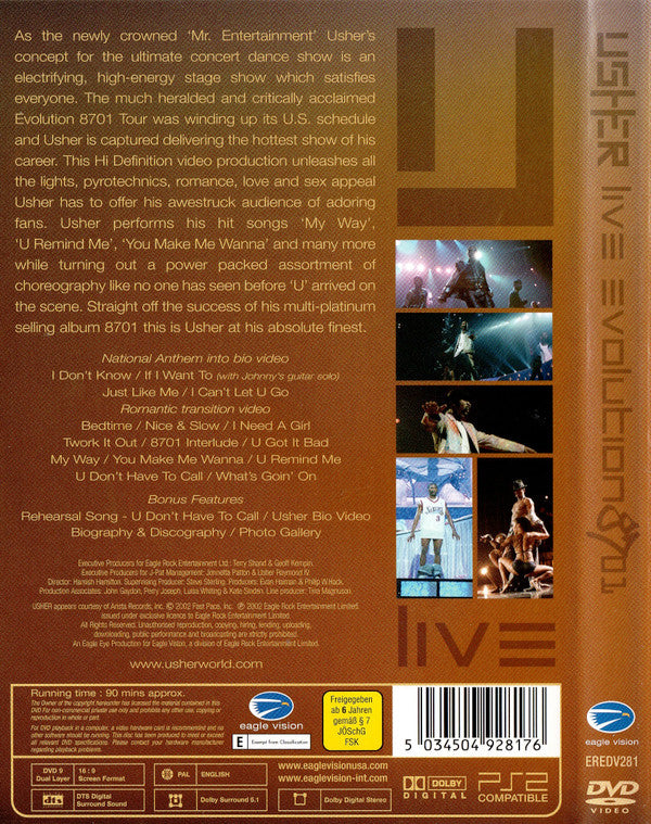 Usher : Live Evolution 8701 (DVD-Video,PAL)