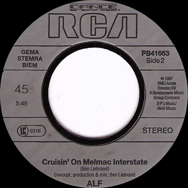 ALF (2) : Stuck On Earth (7",45 RPM,Single,Stereo)