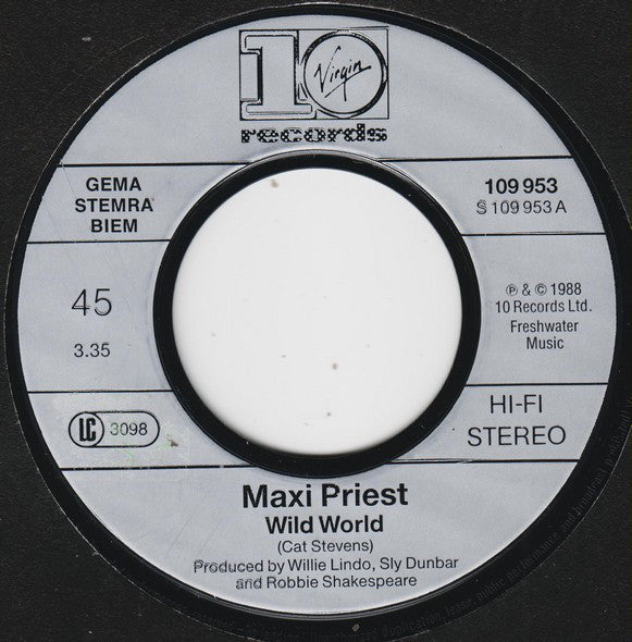 Maxi Priest : Wild World (7",Single,45 RPM)