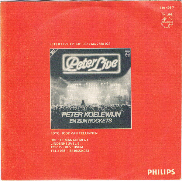 Peter Koelewijn & Zijn Rockets : De Tijger Is Los (7",45 RPM,Single)