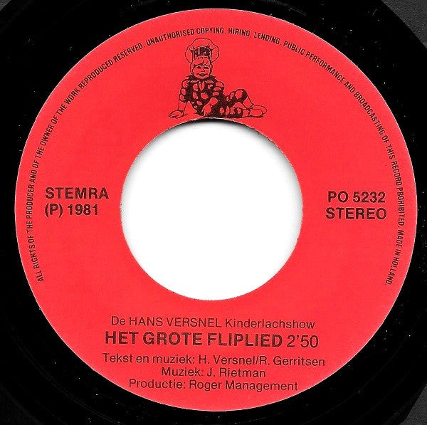 De Hans Versnel Kinderlachshow : Het Grote Fliplied (7",Single)