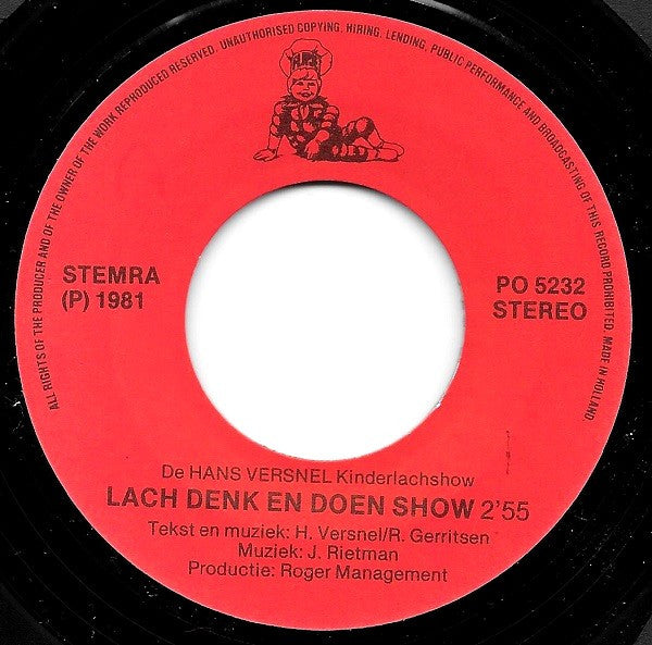 De Hans Versnel Kinderlachshow : Het Grote Fliplied (7",Single)
