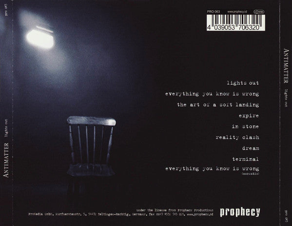 Antimatter (3) : Lights Out (Album,Reissue)