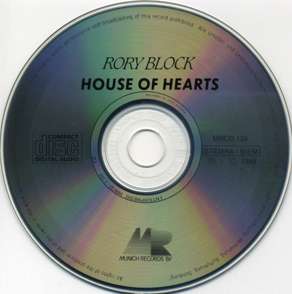 Rory Block : House Of Hearts (Album)