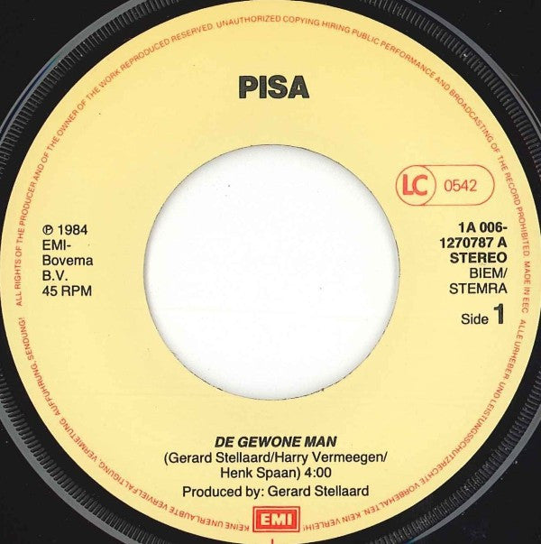 Pisa : De Gewone Man (7",45 RPM)