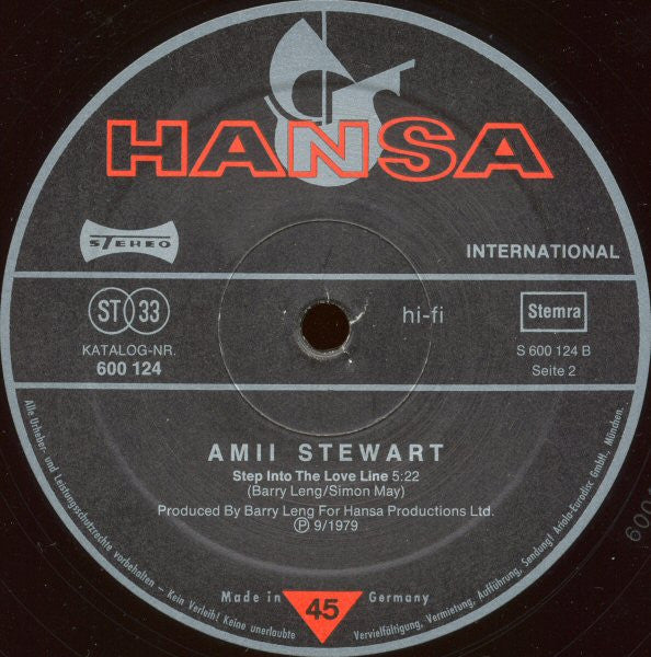 Amii Stewart : Jealousy (Long Version) (12",Single,45 RPM)