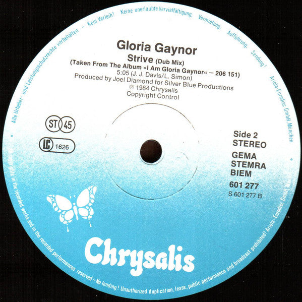 Gloria Gaynor : Strive (12",45 RPM,Maxi-Single)
