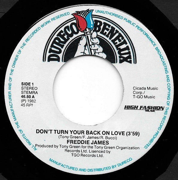 Freddie James : Don't Turn Your Back On Love (7",45 RPM,Single)