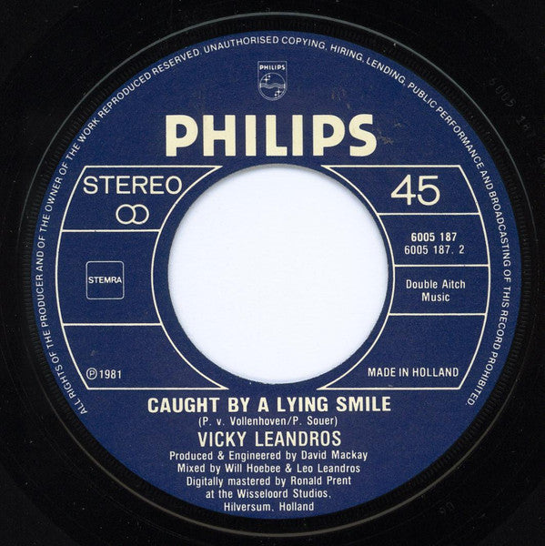 Vicky Leandros With Demis Roussos : Je T'aime Mon Amour  (7",45 RPM,Single,Stereo)