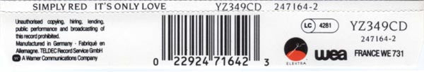 Simply Red : It's Only Love (Mini,Single)