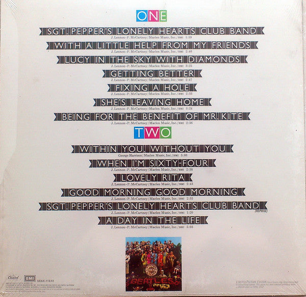 Beatles, The : Sgt. Pepper's Lonely Hearts Club Band (LP,Album,Limited Edition,Picture Disc,Reissue,Stereo)