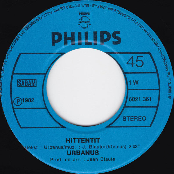Urbanus : Hittentit (7",45 RPM,Single)