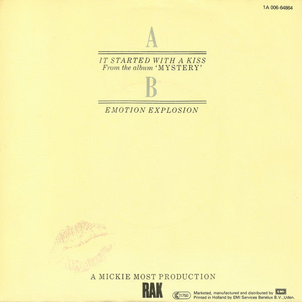 Hot Chocolate : It Started With A Kiss (7",45 RPM,Single)