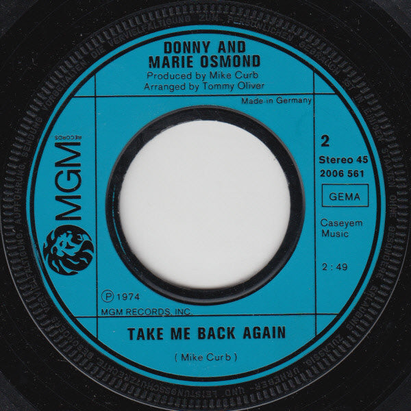 Donny & Marie Osmond : Deep Purple (7",Single,45 RPM)