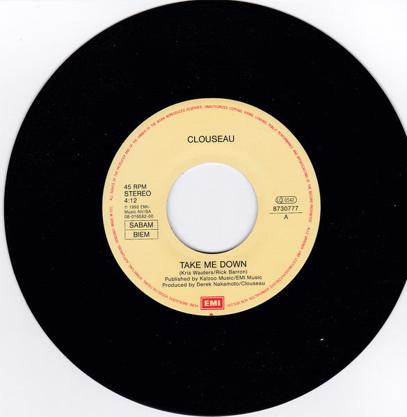 Clouseau : Take Me Down (7",Single)