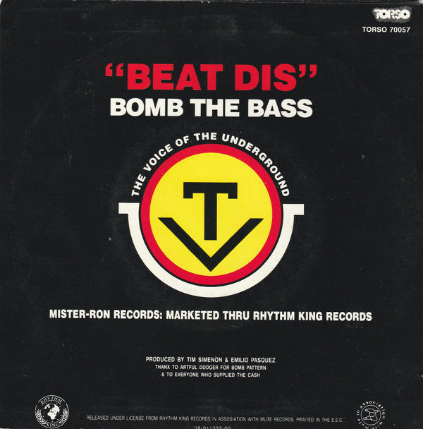 Bomb The Bass : Beat Dis (7",45 RPM,Single,Stereo)