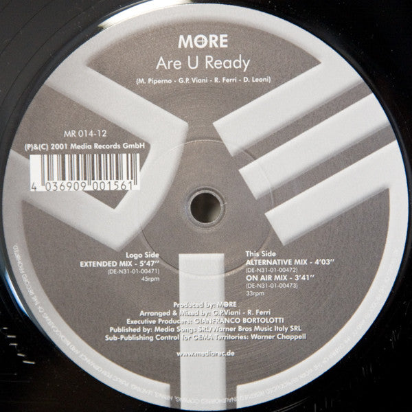 More (2) : Are U Ready (12")