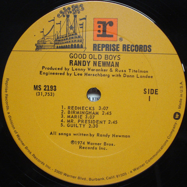 Randy Newman : Good Old Boys (LP,Album,Repress)