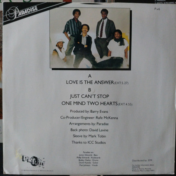 Paradise (2) : Love Is The Answer (Extended Mix) (12",45 RPM)