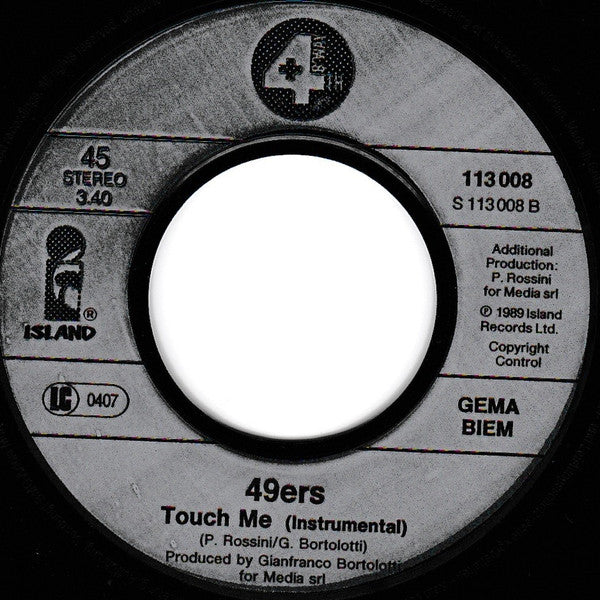 49ers : Touch Me (Sexual Version) (7",45 RPM,Single,Stereo)