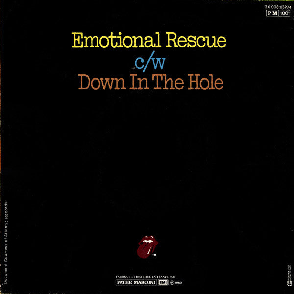 Rolling Stones, The : Emotional Rescue (7",45 RPM,Single,Stereo)