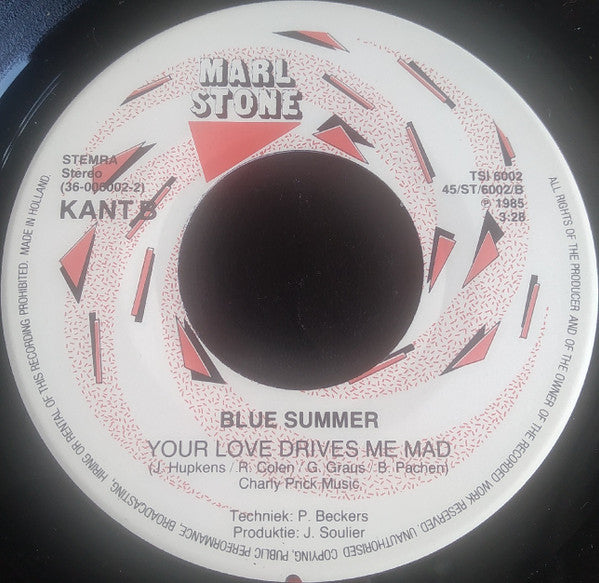 Blue Summer : Shy Boy (7",45 RPM,Single,Stereo)