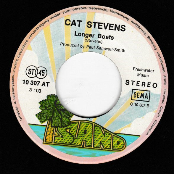 Cat Stevens : Rubylove / Longer Boats (7",Single,45 RPM)