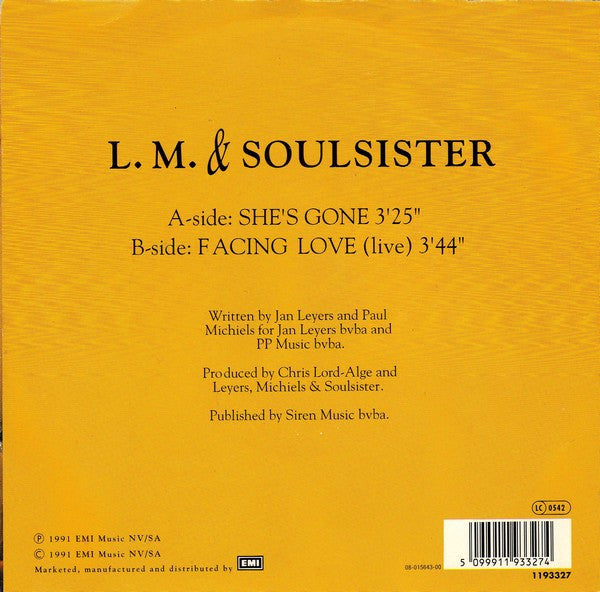 Soulsister : She's Gone (7",45 RPM,Single)