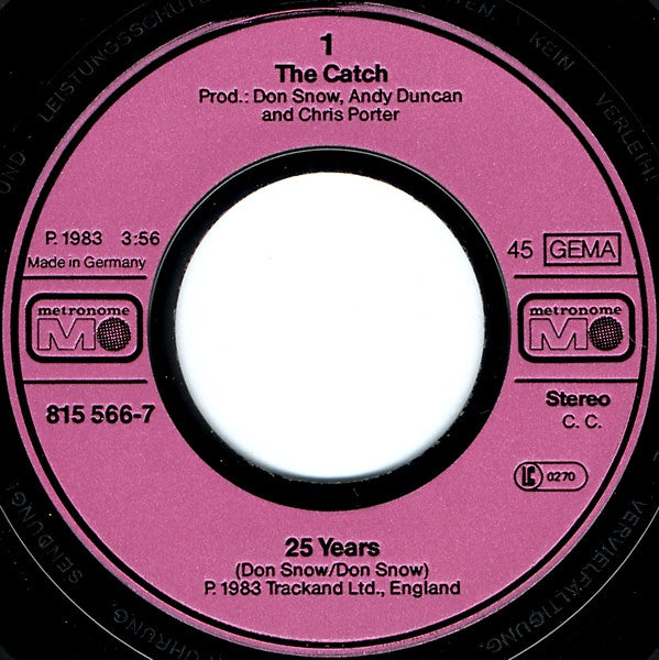 Catch, The : 25 Years (7",45 RPM,Single,Stereo)
