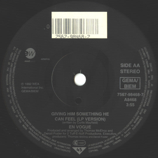 En Vogue : Free Your Mind / Giving Him Something He Can Feel (7",Single,Stereo)