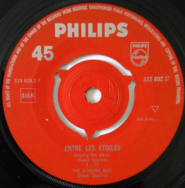 Singing Nun, The : Dominique / Entre Les Etoiles (7",45 RPM,Single,Mono)