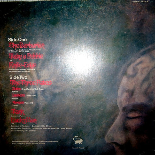 Emerson, Lake & Palmer : Emerson, Lake & Palmer (LP,Album,Reissue,Stereo)