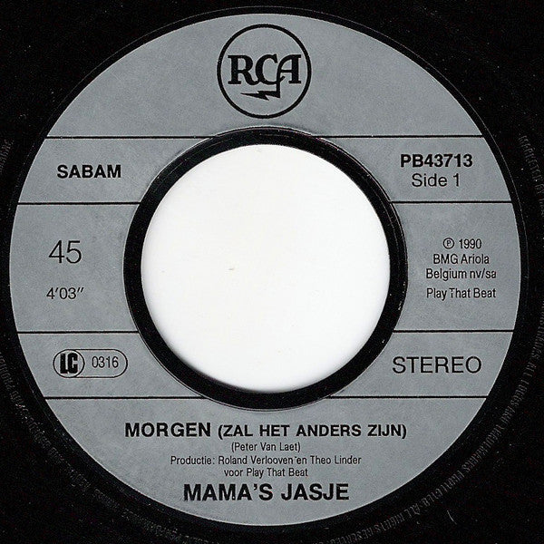 Mama's Jasje : Morgen Zal Het Anders Zijn (7",45 RPM)