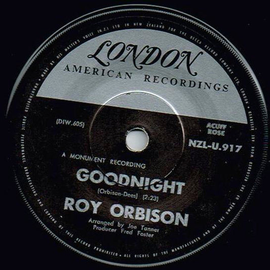 Roy Orbison : Goodnight (7",Single)