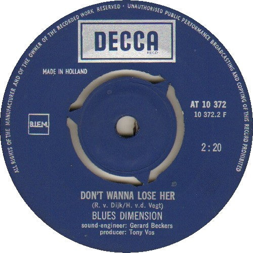 Blues Dimension : Twilight Mood (7",45 RPM,Single)