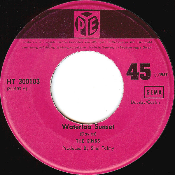 Kinks, The : Waterloo Sunset (7",45 RPM,Single,Mono)