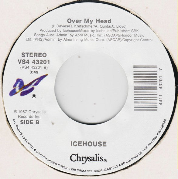 Icehouse : Electric Blue (7",45 RPM,Single,Styrene,Stereo)