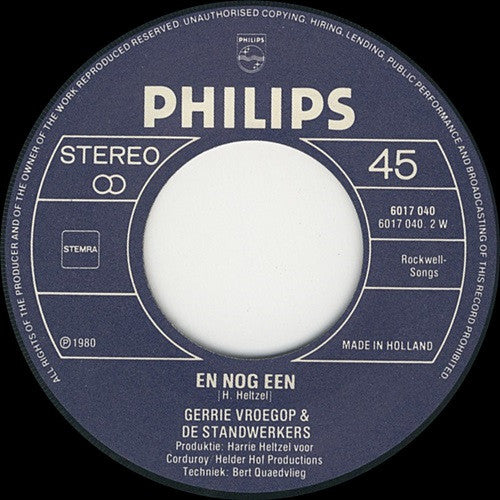Gerrie Vroegop, De Standwerkers : De Sinaasappelwals (7",45 RPM,Single)