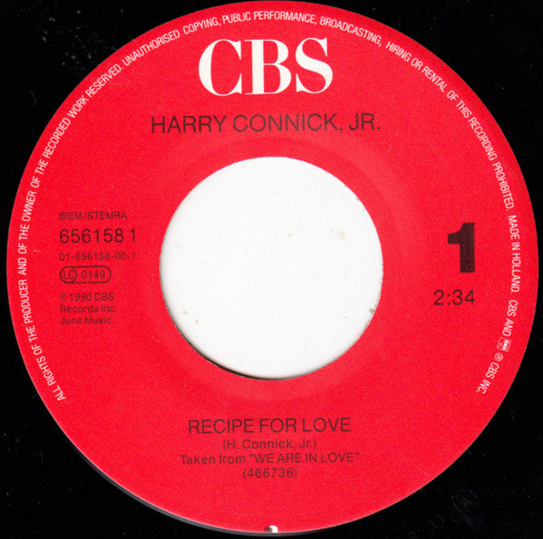 Harry Connick, Jr. : Recipe For Love (7",Single,45 RPM)