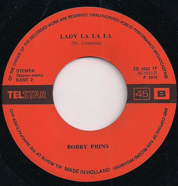 Bobby Prins : De Kleine Prins (7",45 RPM,Single)