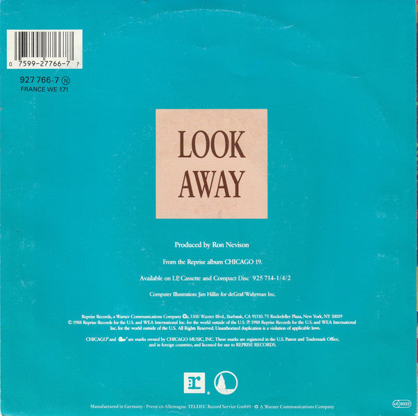 Chicago (2) : Look Away (7",45 RPM,Single,Stereo)