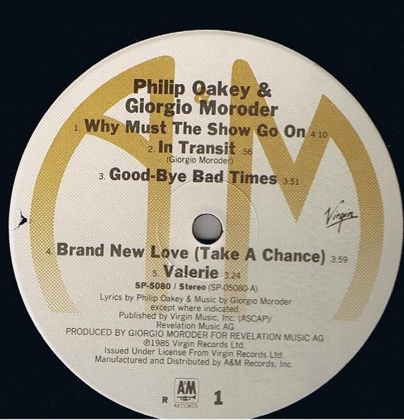 Philip Oakey & Giorgio Moroder : Philip Oakey & Giorgio Moroder (LP,Album)