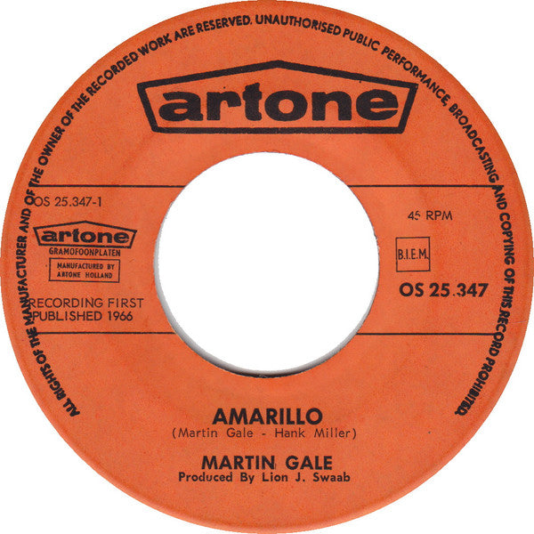 Martin Gale : Amarillo / Square-Time (7",45 RPM,Single)
