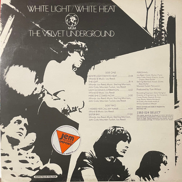 Velvet Underground, The : White Light/White Heat (LP,Album,Reissue)