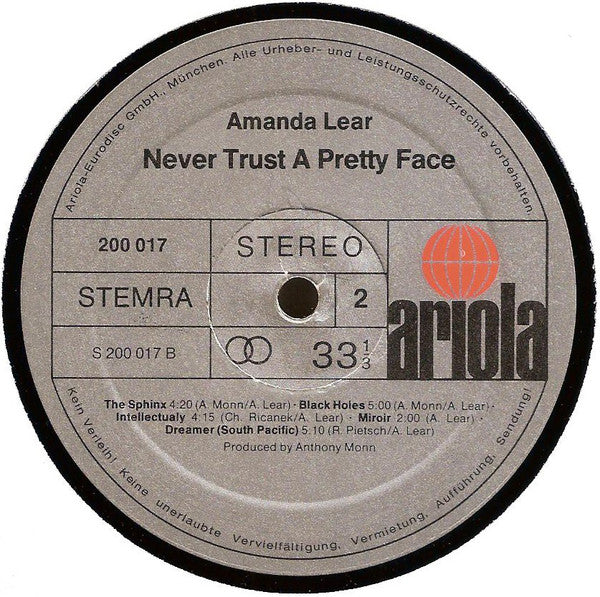 Amanda Lear : Never Trust A Pretty Face (LP,Album)